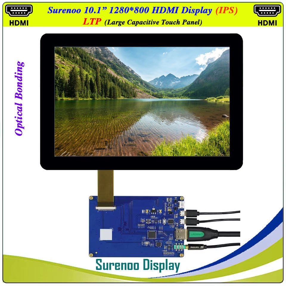 Raspberry Pi 10.1 Inch Capacitive Touch Screen Ips - 10,1 