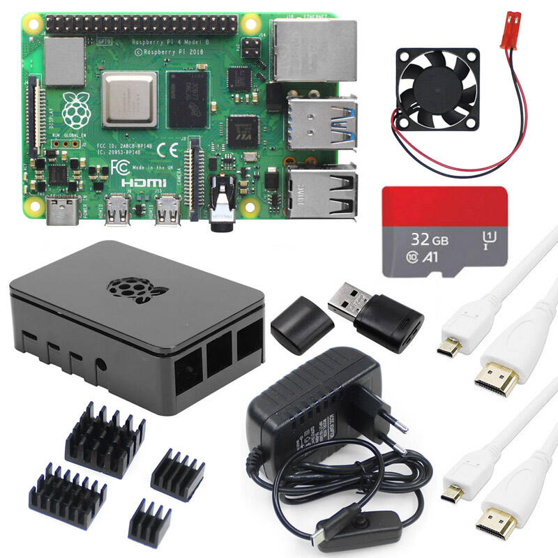 Raspberry Pi 4 8Gb Ram Kit - Raspberry Pi 4B 8GB Basis-Kit mit