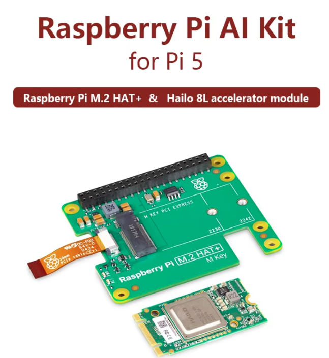 Raspberry Pi Ai Kit Hailo-8L - Offizielles Raspberry Pi 5 AI-Kit mit